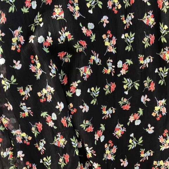 Bailey 44 Black Pink Floral Cutout Midi Dress - Picture 6 of 8